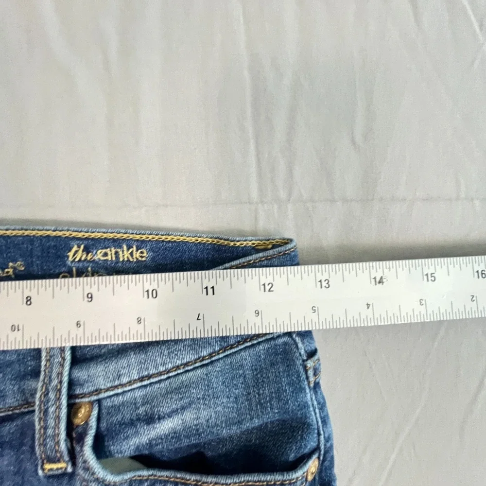 7 For All Mankind The Ankle Skinny‎ Jeans Womens 25 Blue Denim Cotton Stretch